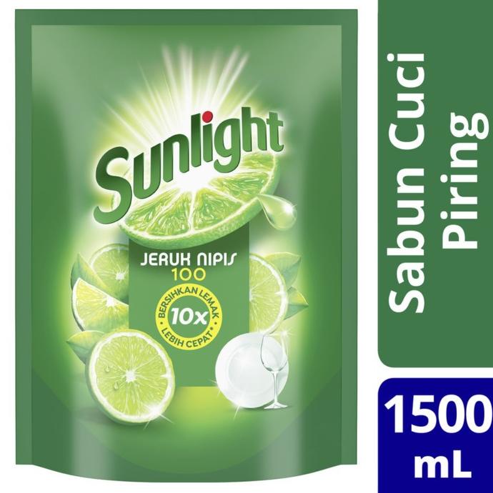 Buruan serbu] Sunlight Jeruk Nipis 1600 ml / Sabun Cuci Piring Sunlight 1600ml