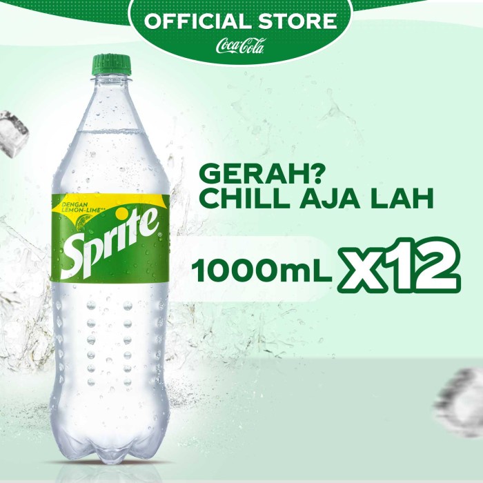 

Sprite Lemon Lime Minuman Soda - Botol 1L x 12pcs