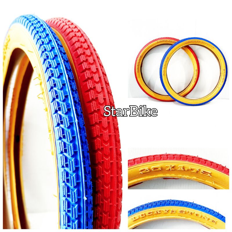 Ban Luar Sepeda 20×1.75 Bmx Mini Lipat Warna Lucky Stone