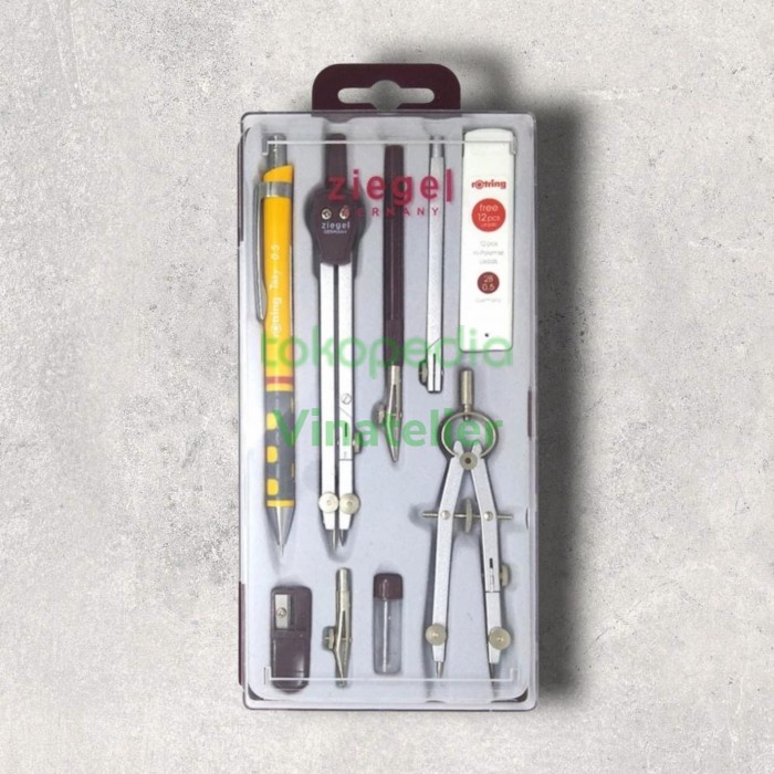

Terlaris Rotring Ziegel Compass Set Jangka