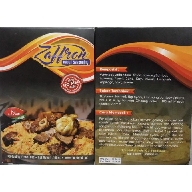

Produk Unggulan] Bumbu Nasi Kebuli Zaffron 100 gram halal