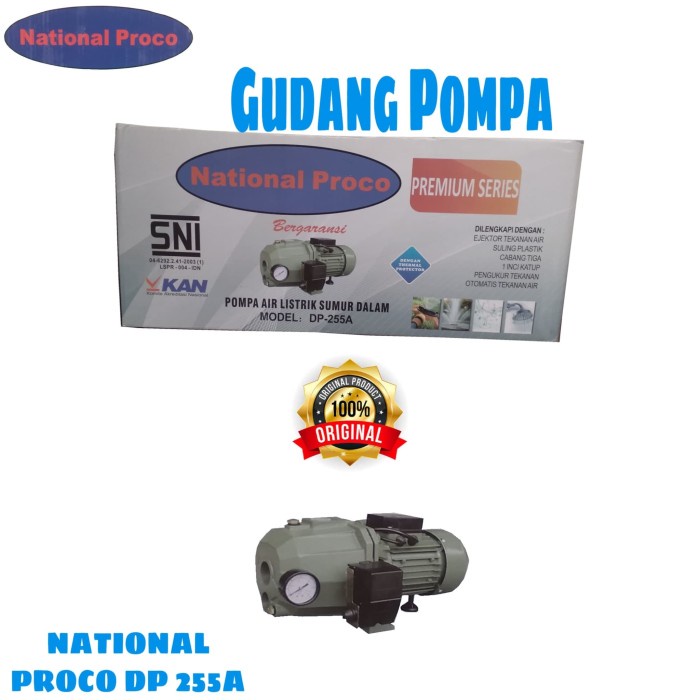 POMPA AIR LISTRIK SUMUR DALAM - JET PUMP - NATIONAL PROCO - DP 255 A