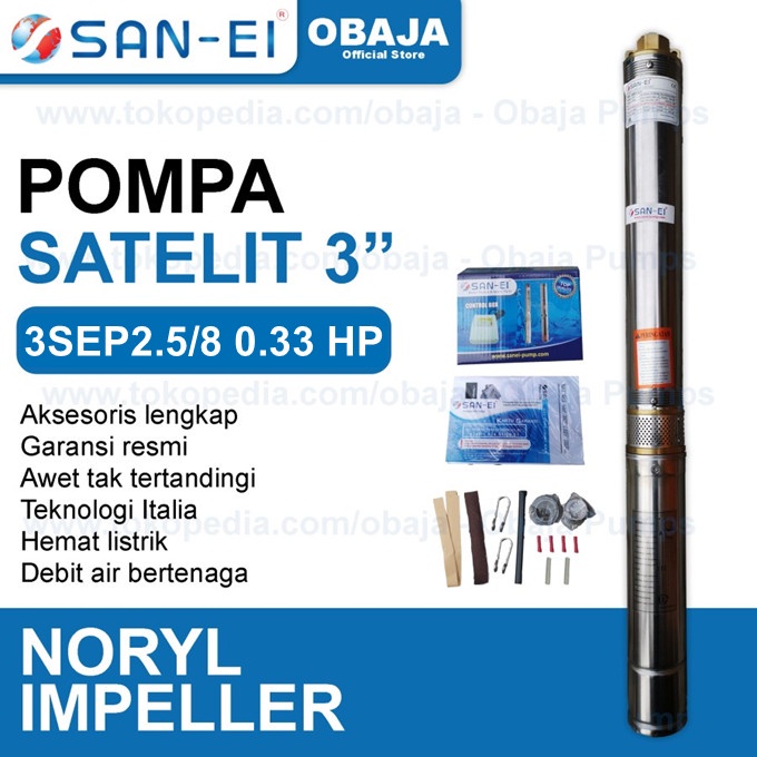 POMPA SATELIT 3 INCH 0.33 HP SAN EI NORIL(SUBMERSIBLE PUMP 3" 0.33 HP)
