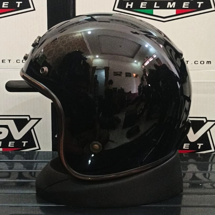 Helm Rsv Classic Black Glossy / Helm Classic / Helm Half Face