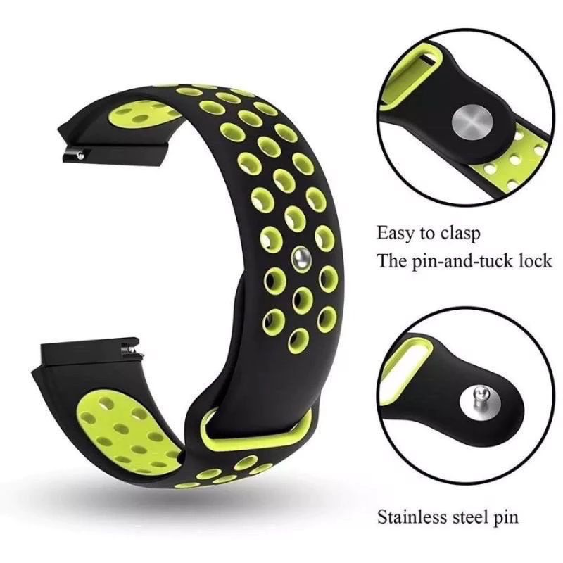 Tali Jam Strap Amazit Stratos  / Amazfit 2 Stratos /  Amazfit 3 Stratos -Nike Rubber Silikon Sporty