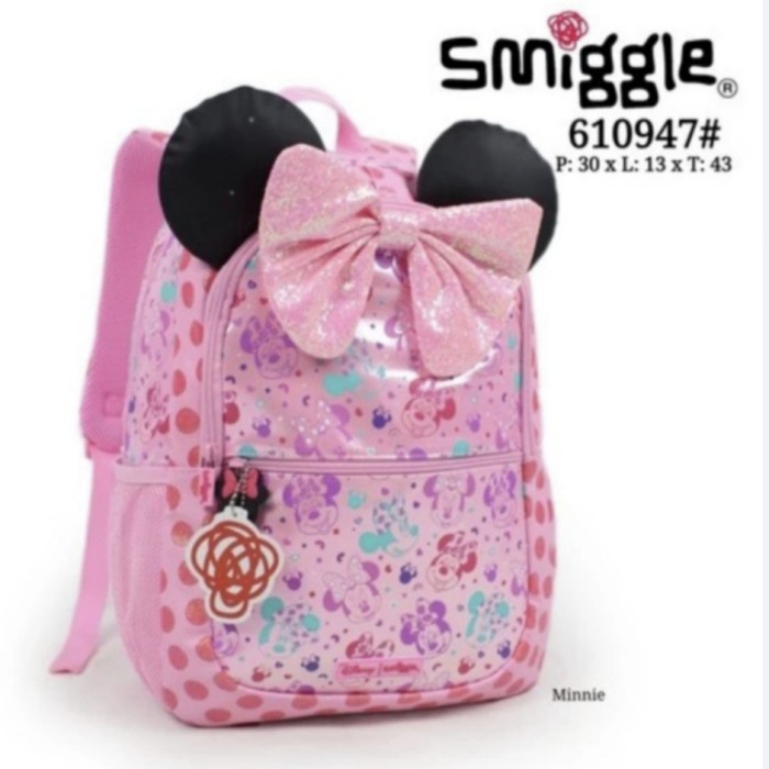 ✿KOP✿ Tas Smiggle Minnie Backpack Ori/ Tas Ransel Anak Perempuan/ Bag/ Gift TERBATAS