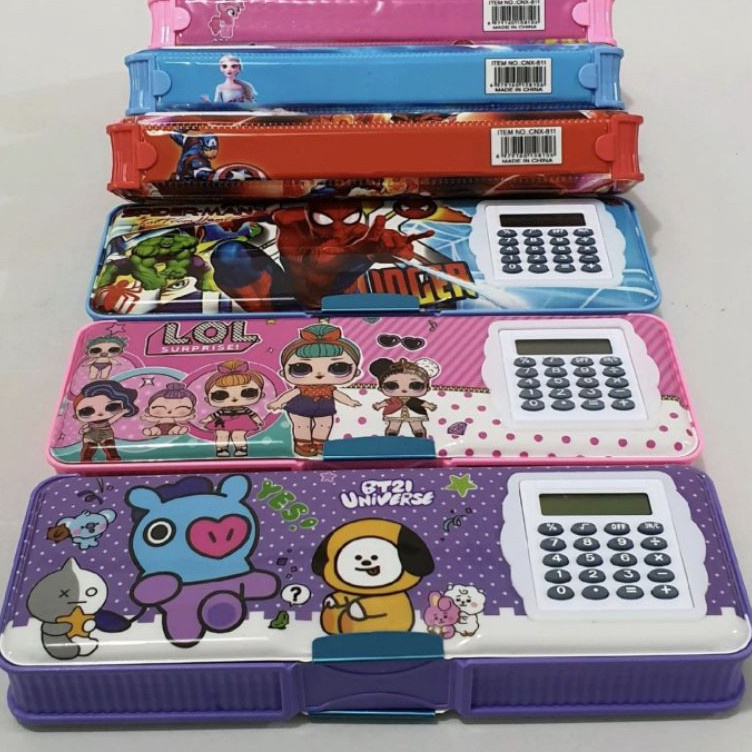 

HKRW1511 kotak pensil ada kalkulator/pencil case KALKULATOR/TEMPAT PENSIL MAGNET KALKULATOR