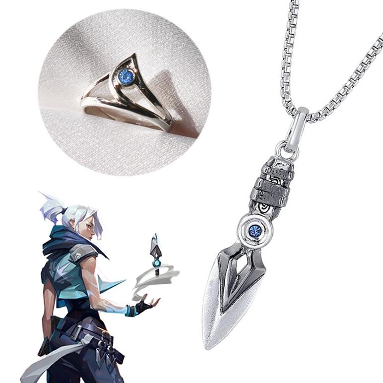 COD Permainan Valorant Kalung Jett Sage Cosplay Unisex Blade Storm Knife Liontin Fashion Cosplay Aks