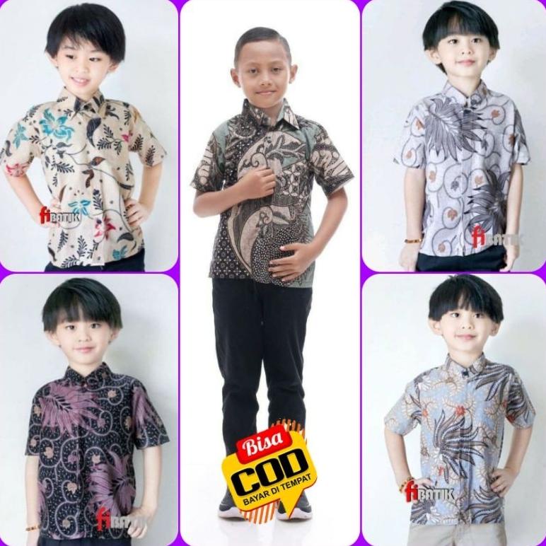 kemeja batik anak cowok 2 sampai 10 tahun murah berkualitas
