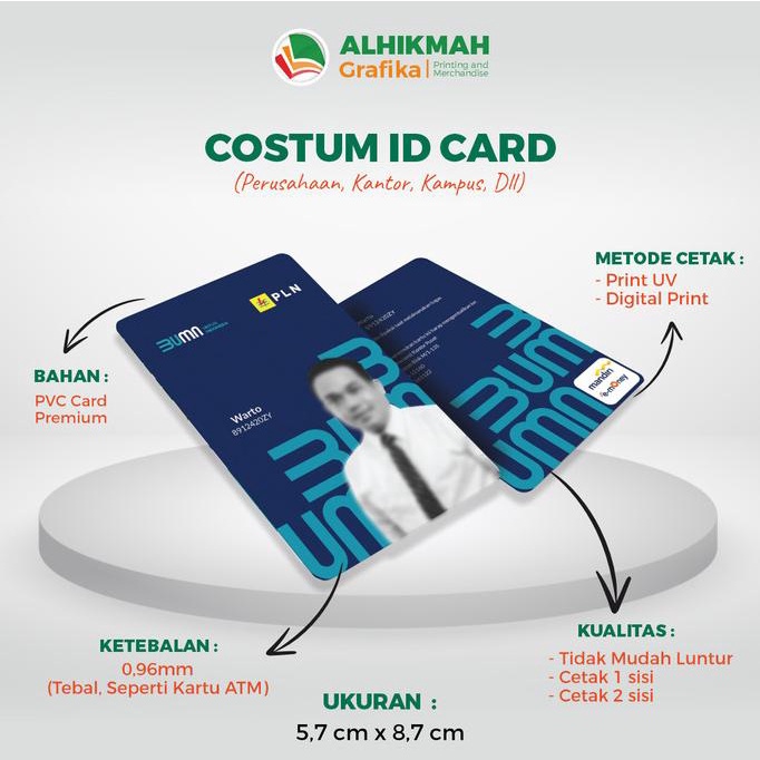 

Produk Terbaik] Cetak ID Card, Kartu Member, Kartu Anggota, Photocard idol Kpop Bahan