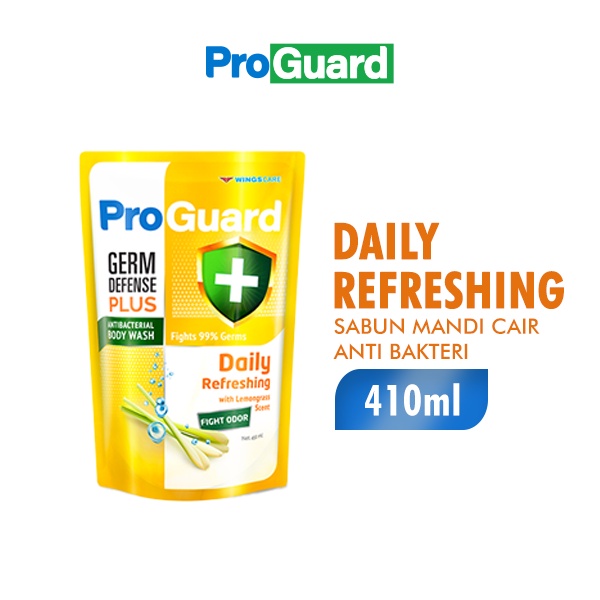 Proguard Sabun Mandi Cair Anti Bakteri Daily Refreshing Pouch 410 ml