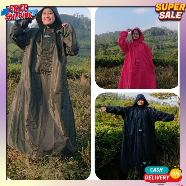 Mantril Jas Hujan Ponco Lengan Raincoat Poncho Modern Jas Hujan Kelelawar Terbaru Jshujan Import Man