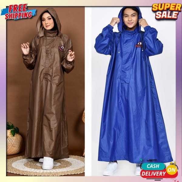 Rain Coat Kelelawar Jumbo Besar Jas Hujan Poncho Poco Ponco Kelelawar Tebal Lengan Mentel Mantrel De