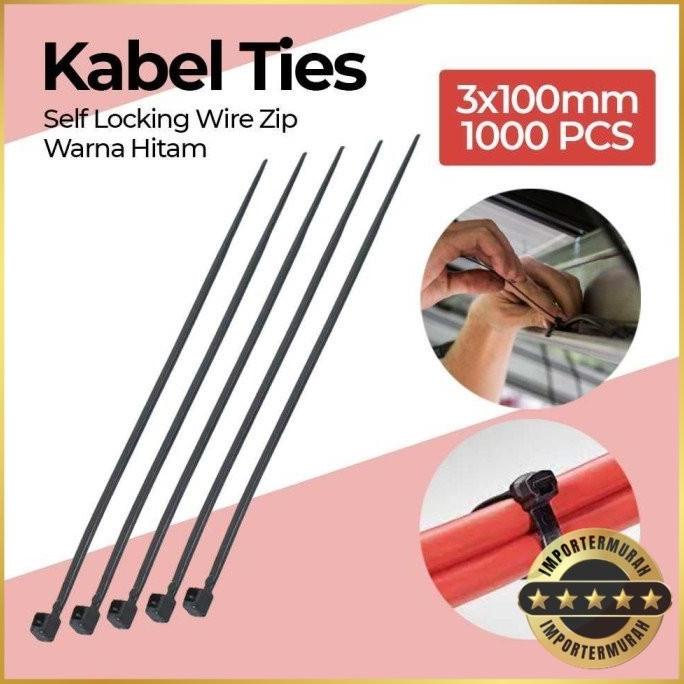 

:<:<:<:<] Kabel Tis Ties Self Locking Wire Zip 3x100mm 1000 PCS - LYZ-100