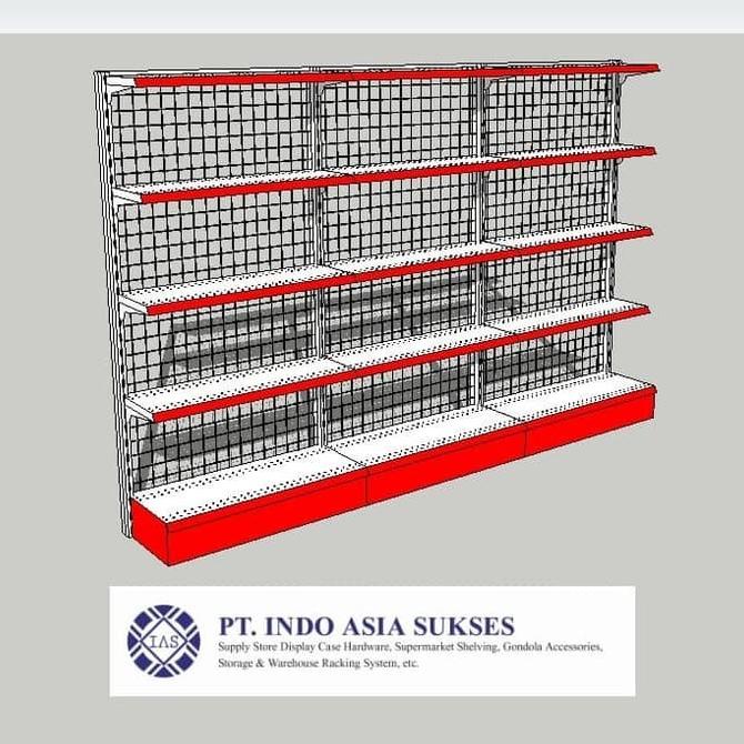 (:(:(:(] Rak Gondola / Rak Minimarket Wall T.180cm 1 Unit Start 2 unit Connect