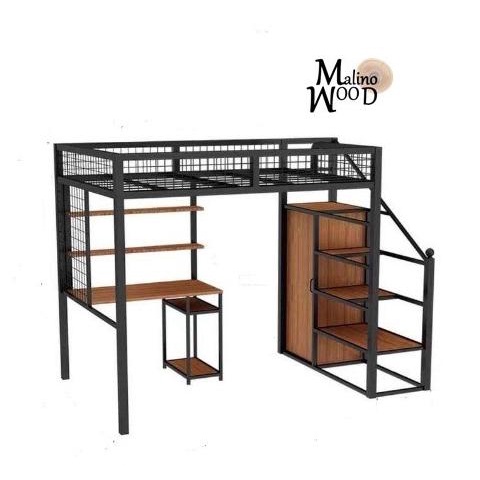 ] LF-05 Loft bed besi ranjang tempat tidur minimalis dipan divan besi