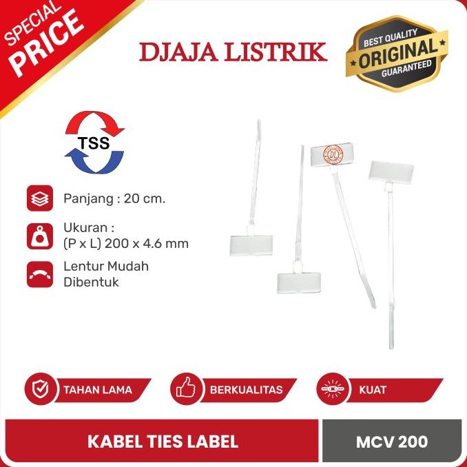 

^%^%^%^%] Kabel Ties Label 20cm TSS MCV 200 200mm x 4.6 ASLI