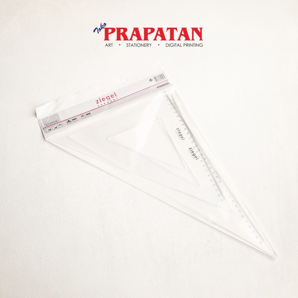 

Ggaris Segitiga Set Sepasang Ziegel 23/33Cm