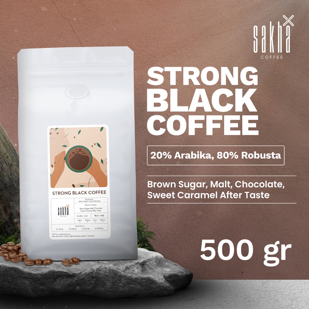 

Kopi Espresso Blend Strong Black Coffee Bean Kopdar 500gr Biji Bubuk