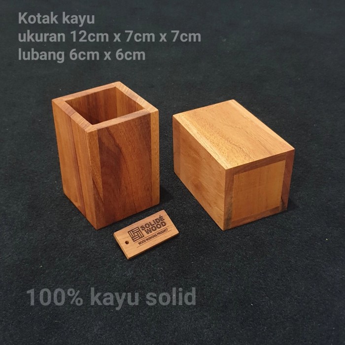 

Kotak Kayu 12Cm X 8Cm X 8Cm Tempat Sendok Pensil Pulpen