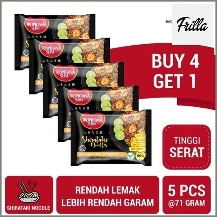 

Denimb Fr18627 - Buy 4 Get 1 Free: Tropicana Slim Shirataki Noodles (71Gr)