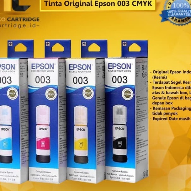 ✨ Tinta Epson 003 Original refill Ink Printer L1210 L3210 L3216 L3250 L3256 L5290 L5296 L1110 L3110 