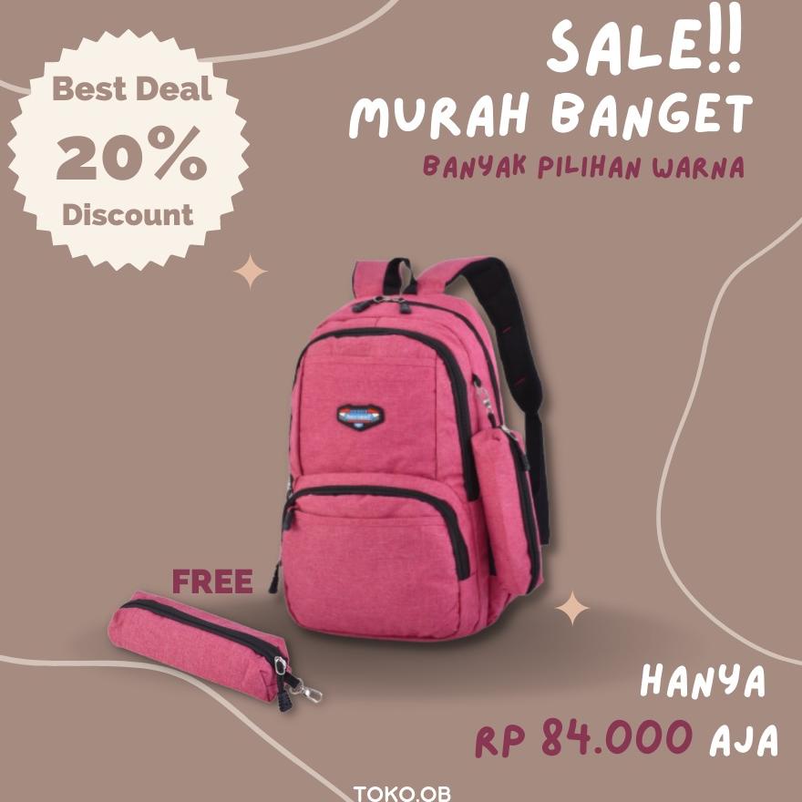 [ BRS ] (Toko OB) Tas Murah Fashion Wanita Polo Hiero 6894 Tas Sekolah Ransel Import Backpack Fashio