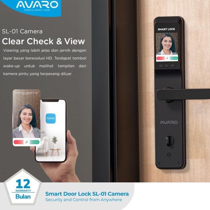 TERBARU !!! AVARO SL01 Camera Smart Door Lock Kunci Pintu Digital Smart Lock