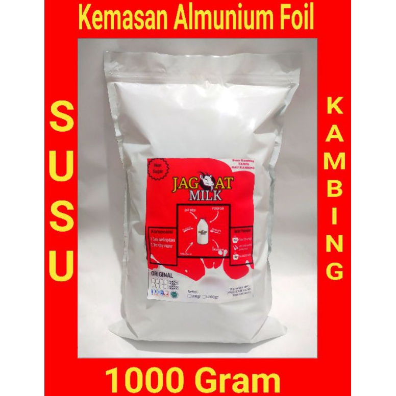 

RGCN4655 Susu Kambing Etawa 1kg Kemasan Almunium foil jagoat milk
