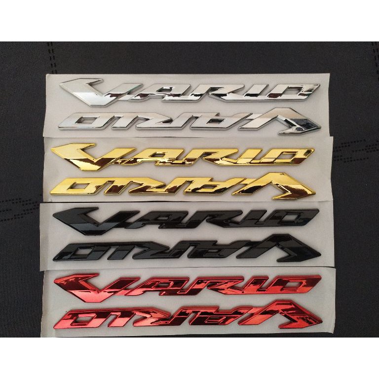 TERLARIS (SEPASANG)Emblem Vario Timbul 125/150, Emblem Vario satu set timbul