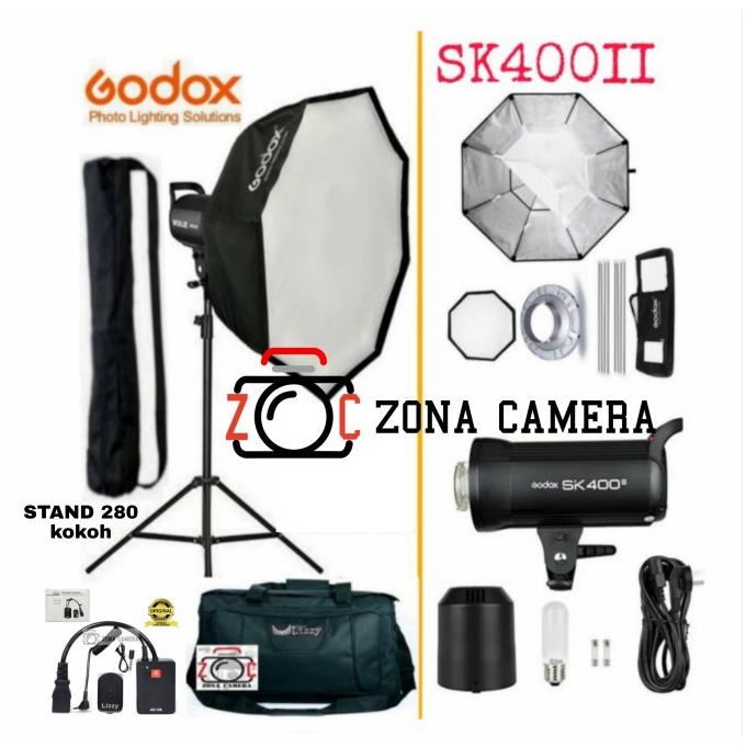 BARU  Paket Godox SK400II Single Lighting Flash Studio Sk400 II SK 400II 400