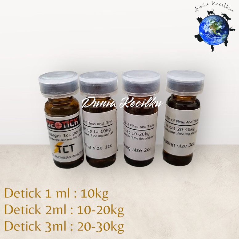 STOK TERBARU Detick Obat Kutu Kucing Anjing  (1ml -3ml)