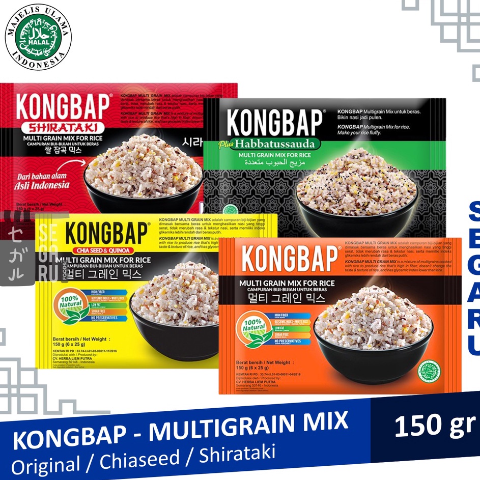 

WCKH6733 Kongbap Multigrain Mix | Beras Sehat Korea Halal 150 gr (6pcs x 25gr)