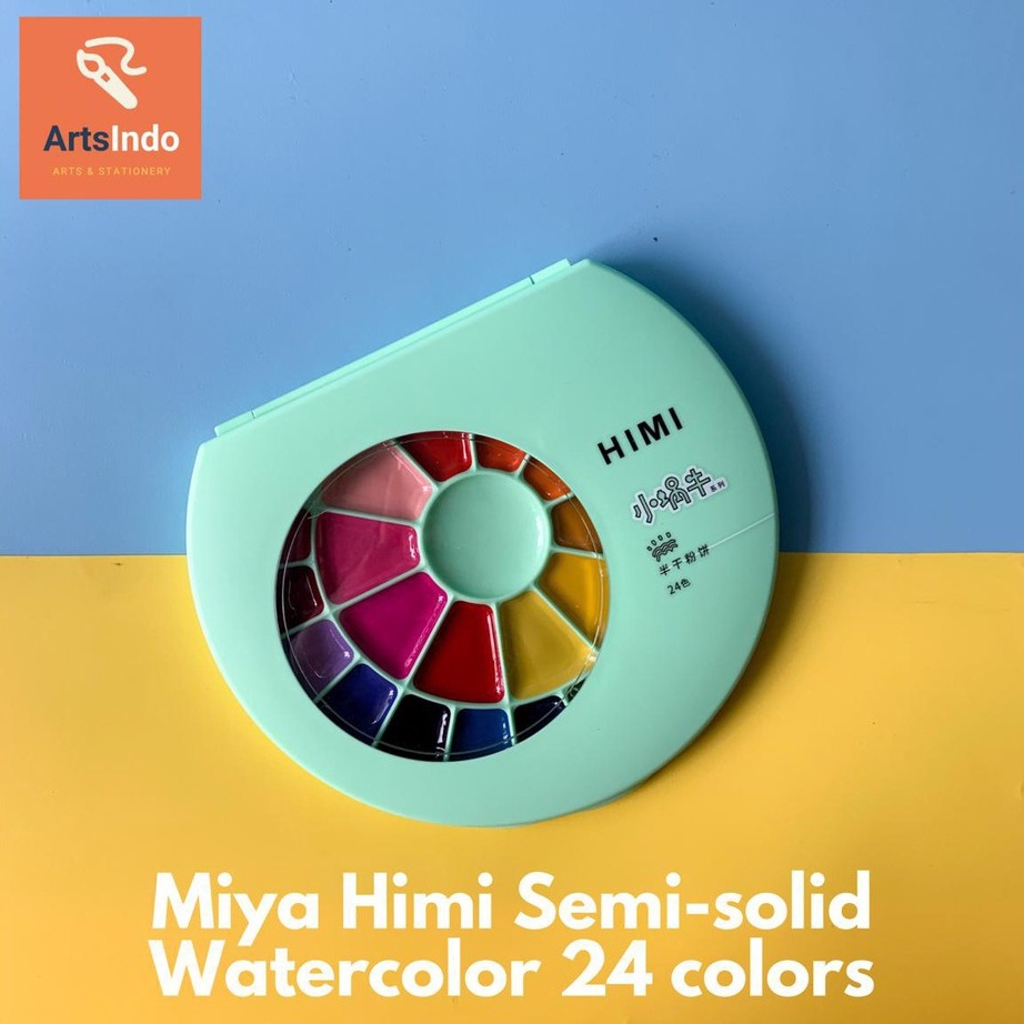 

Ready Stock Miya Himi Semi Solid Watercolor 24 Colors ★★★★