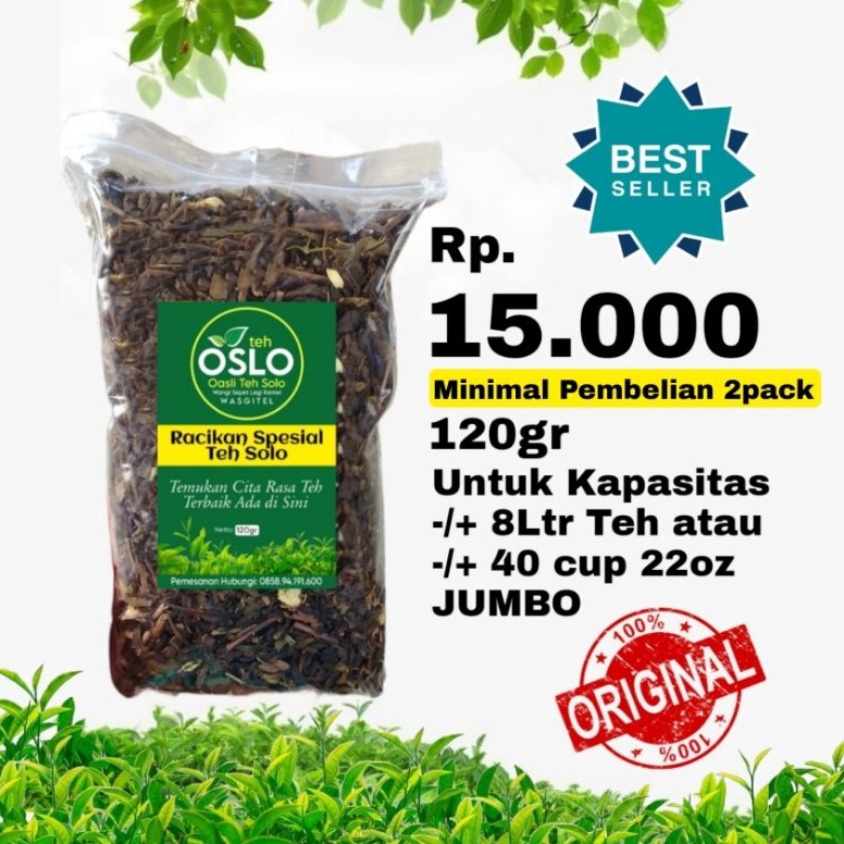 

VHSF9713 Racikan Teh solo brand Teh oslo 120gr Wangi Sepet Kentel 1 resep Biang teh solo