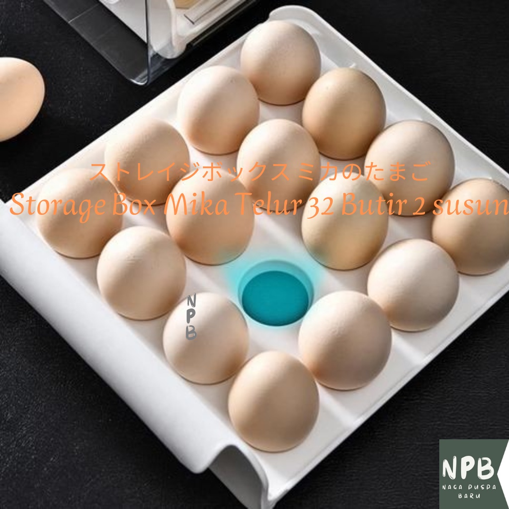 Laci Tempat Telur 2 Susun - Storage Box Ka Telur 32 Butir