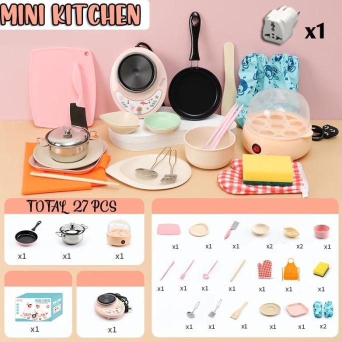 Barang Terlaris Mainan Anak Mini Kitchen Set Real Cooking, Belajar Magnoliahome3