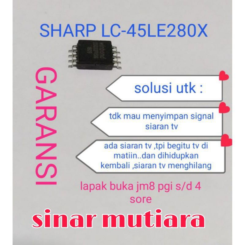 ic eprom memory tv LED Sharp lc-45le280x