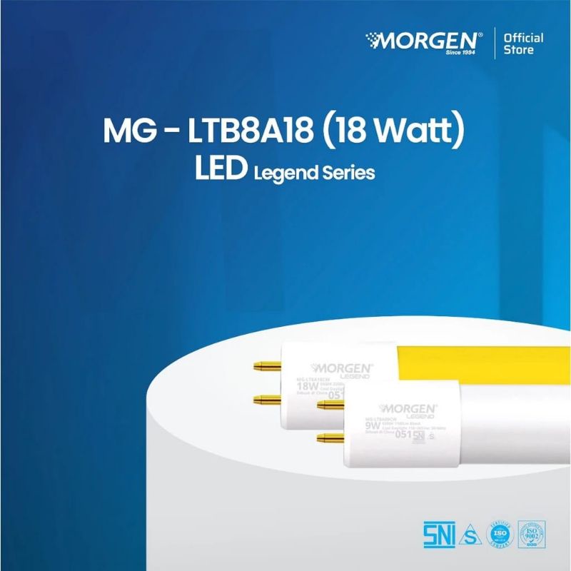 LAMPU LED MORGEN-LED T8 TUBE 18W(kaca)