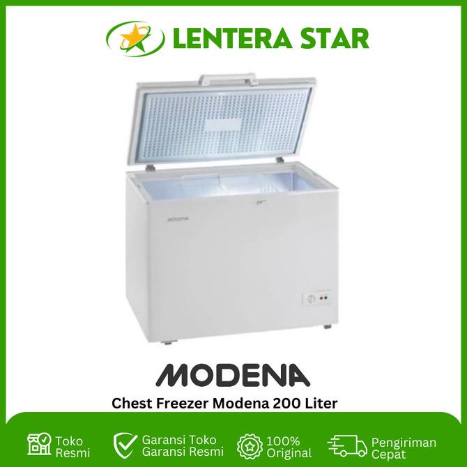 &<&<&<&] Box / Chest Freezer Modena 200L MD-20-W PROMO MURAH BERGARANSI