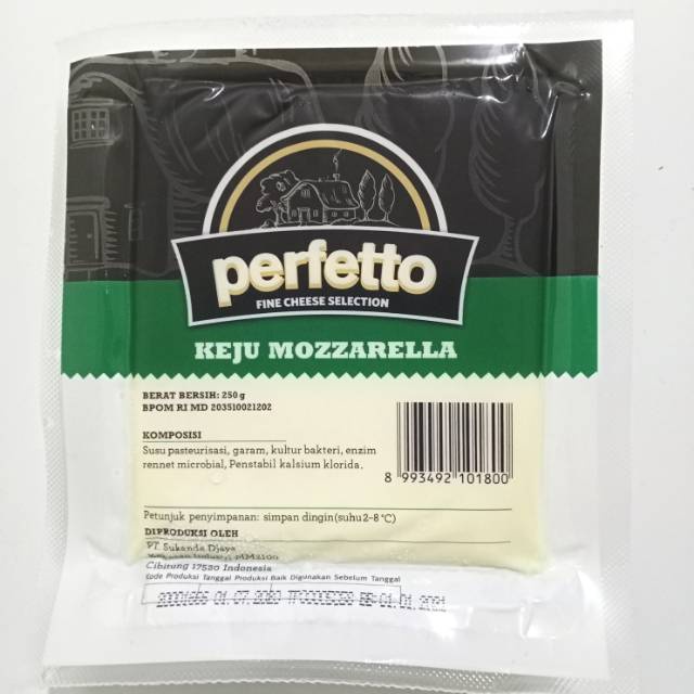 

Keju Mozzarella Perfetto Cheese 250 Gr