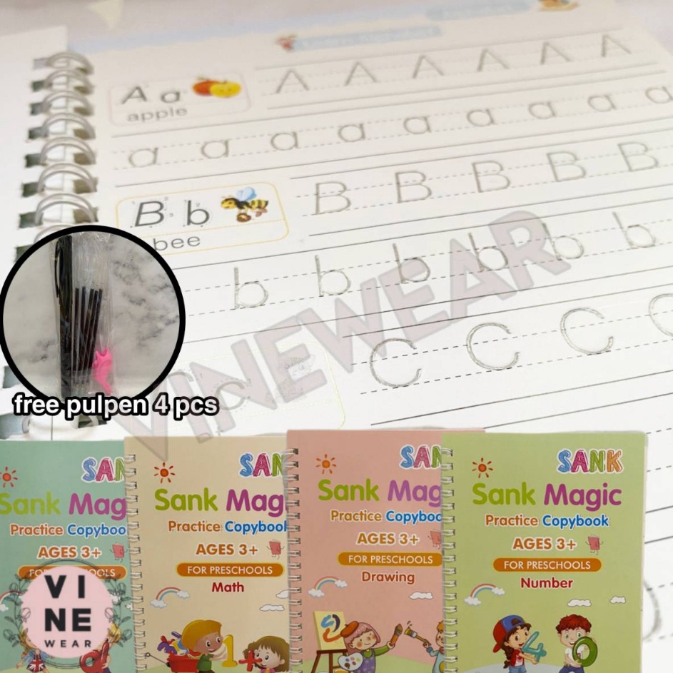 

Pasti Laku SANK Magic Practice Book /Buku Ajaib Belajar Menulis dan Menggambar Anak 1 SET ISI 4 BUKU