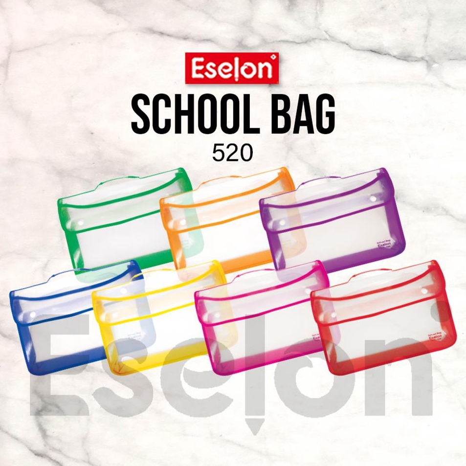 

Barang baru Map Tas 2 kancing+jaring School bag Folio 520 ESELON / zipper bag Eselon