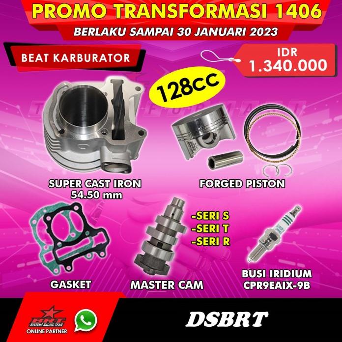 Terbaru Paket Bore Up Brt Beat Scoopy Spacy Karbu Blok & Noken As Brt 130 Cc Gratis Ongkir