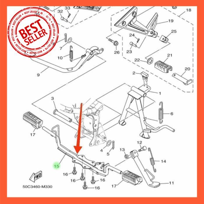 BESI STEP BAR STEP DEPAN JUPITER MX NEW 135 ORIGINAL | PRT