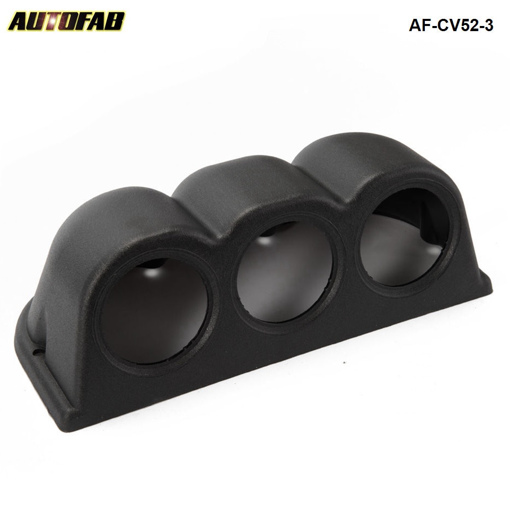 Universal Car Black 2"52mm 3 Triple Hole Dash Gauge Pod Mount Holder ABS For Honda S2000 AP1 F20C F2