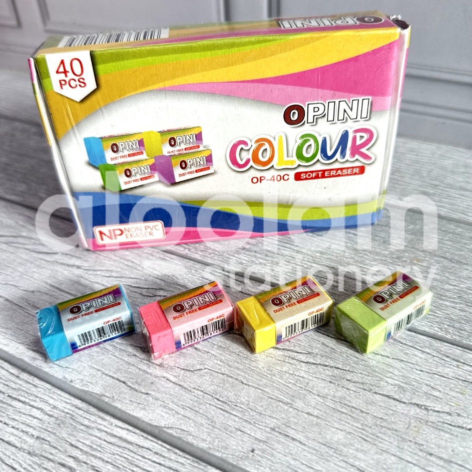 

Lariza SATU PACK ( 40 PCS ) Penghapus Goztar Penghapus Opini Kecil Warna