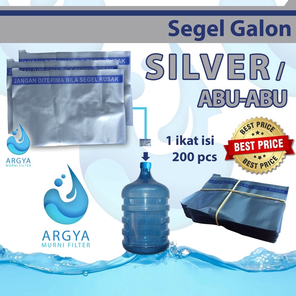 XYMW2514  Segel Galon / Segel Plastik Galon Silver (Abu-abu)