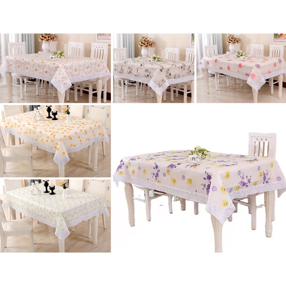 Termurah.. taplak meja makan renda anti air PVC WATERPROOF