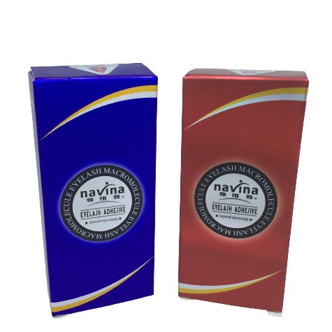 Terbaik.. Navina Blue Red Glue Eyelash Extension  15ml (Lem Tanam Bulumata Box Biru Merah)